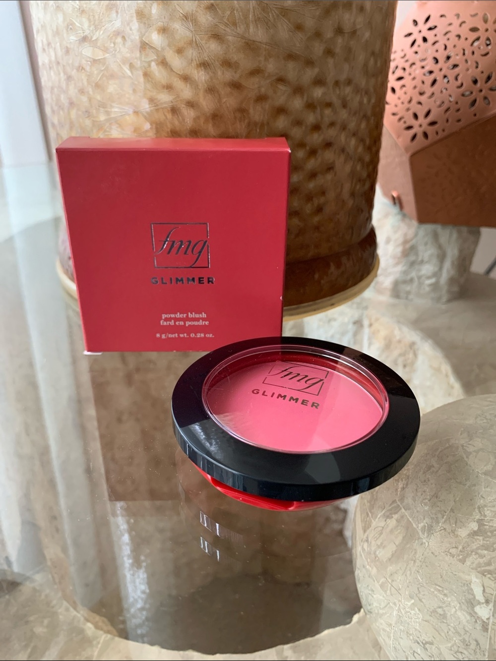 FMG Glimmer Powder Blush (Petal Pink)